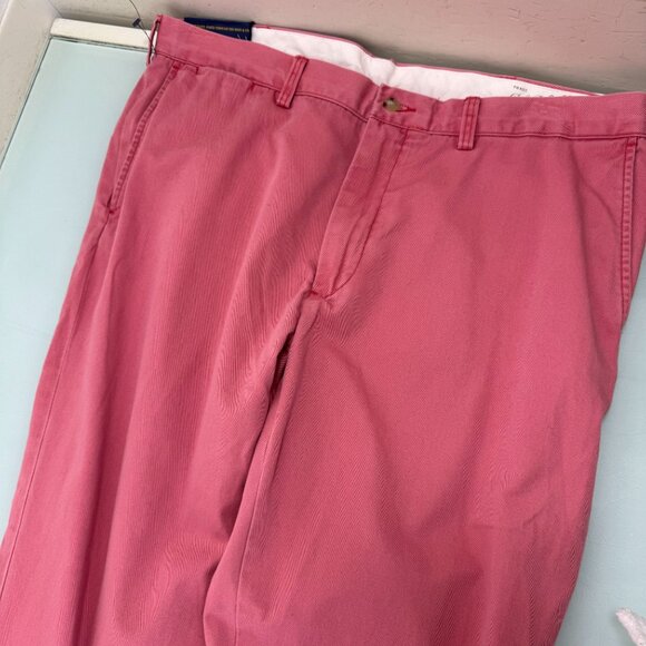 Polo Ralph Lauren Chino Pants Men 38X32 Classic Fit Salmon Flat Front Preppy NWT - Picture 12 of 12